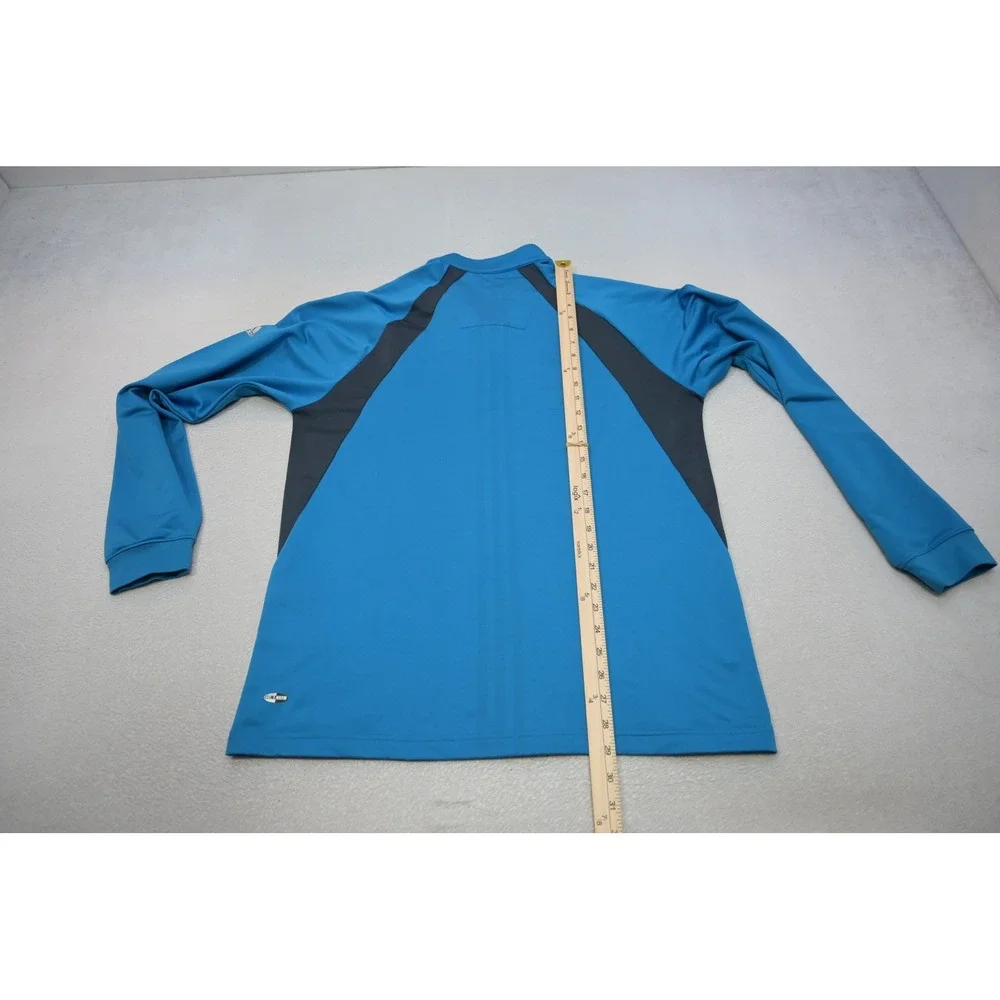 Adidas Quarter Zip Golf Jacket Pullover Mens Medium Blue Long Sleeve Excellent